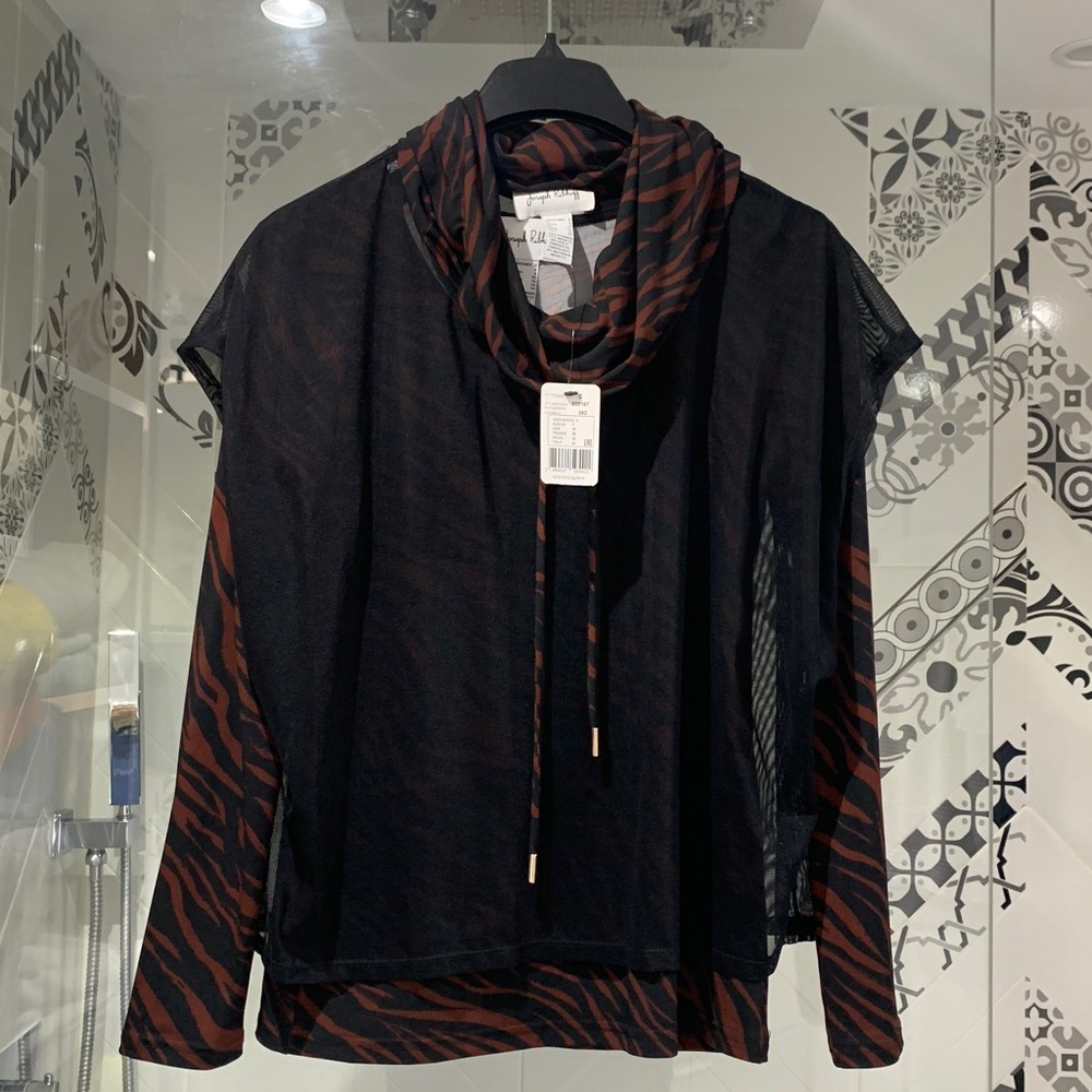 NWT🇨🇦Joseph Ribkoff TWO Tops:Mesh & Animal print